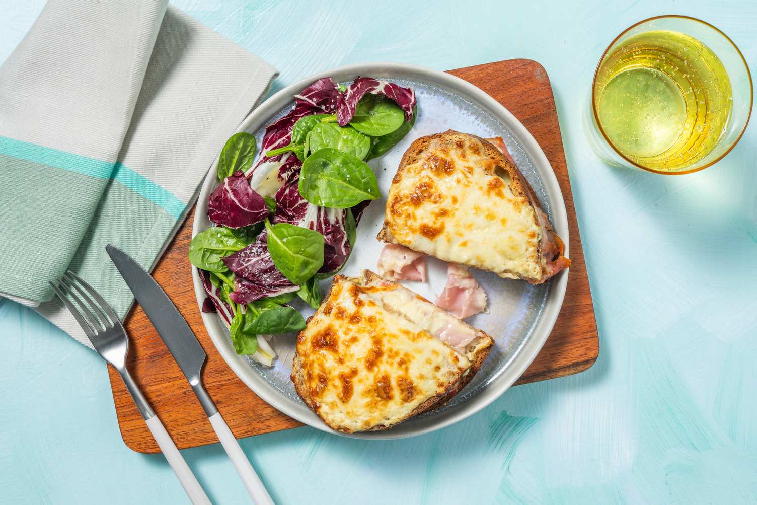 Croque rustique jambon & huile saveur truffe
