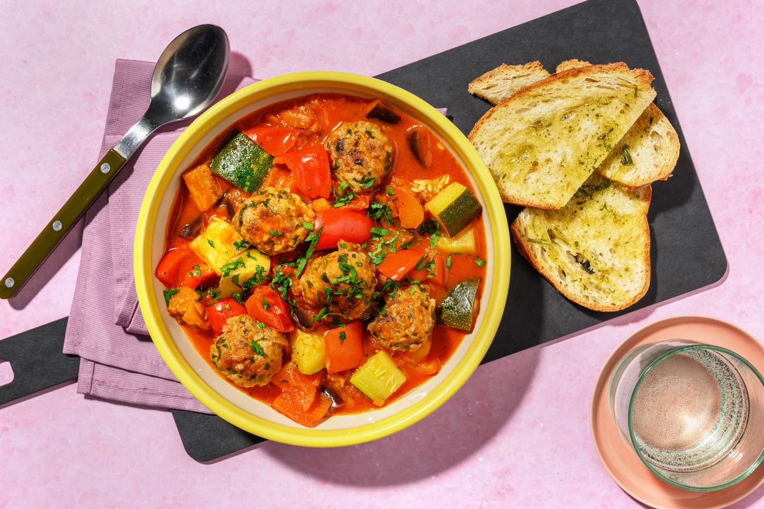 Boulettes de porc à la provençale & ratatouille