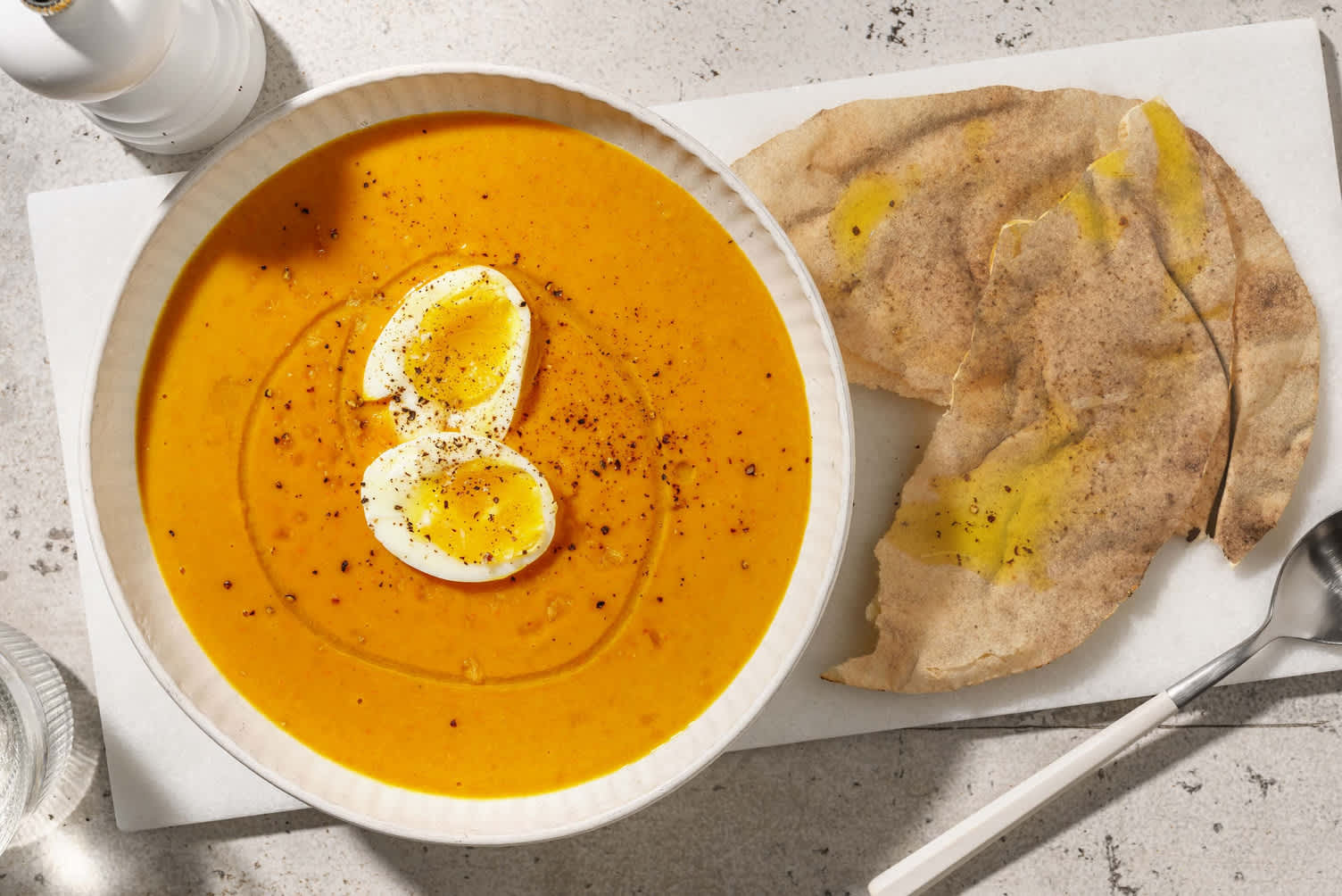 Soupe de potimarron au beurre de cacahuètes