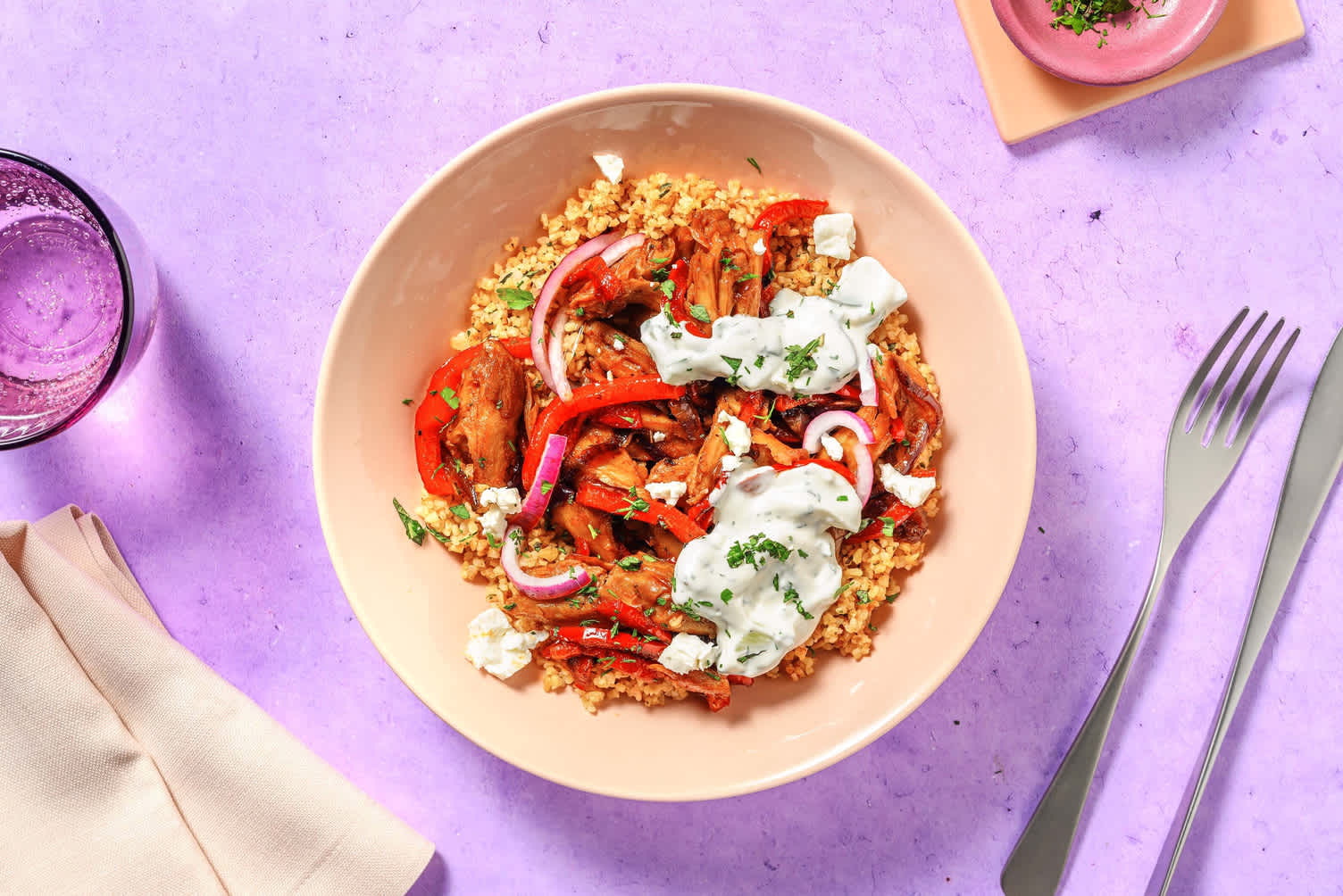 Bulgurbowl met vegetarische shoarma