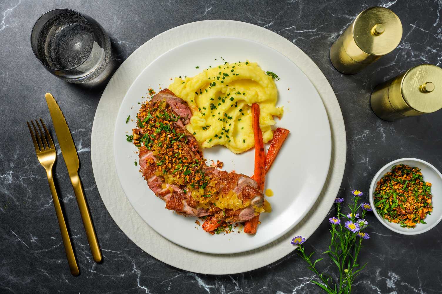 Filet de canard sauce à l’orange & gremolata