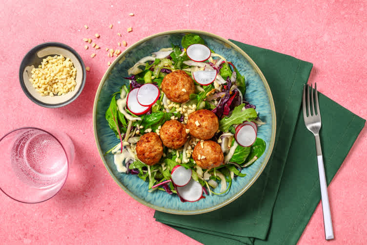 Asian Sticky Pork Meatballs & Ponzu Salad