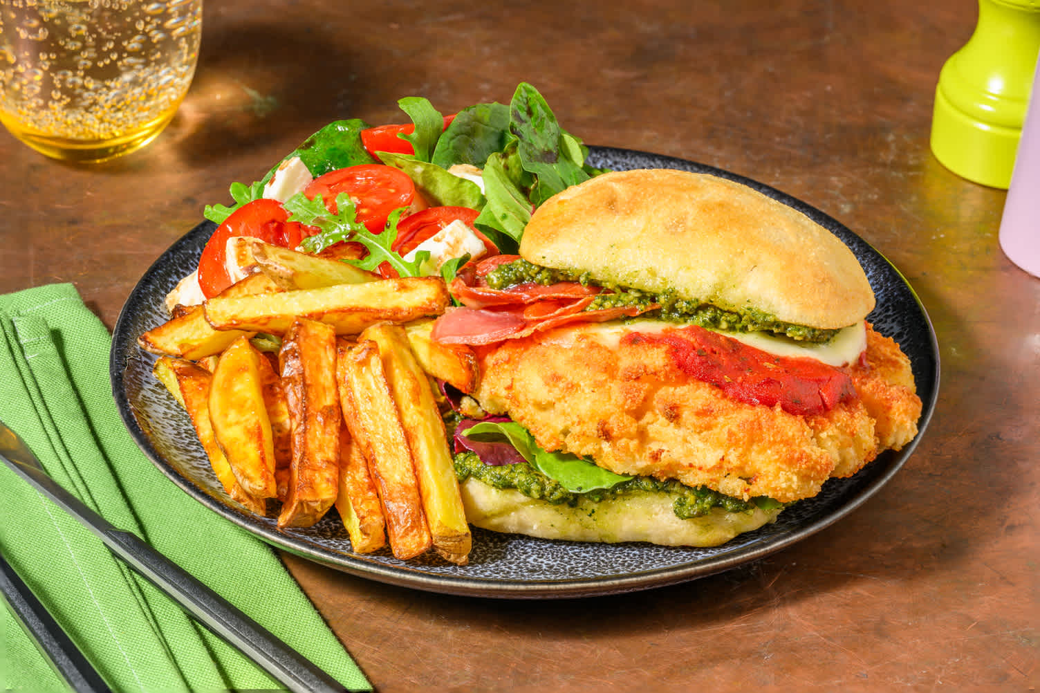 Chicken and Serrano Parmigiana Style Sandwich