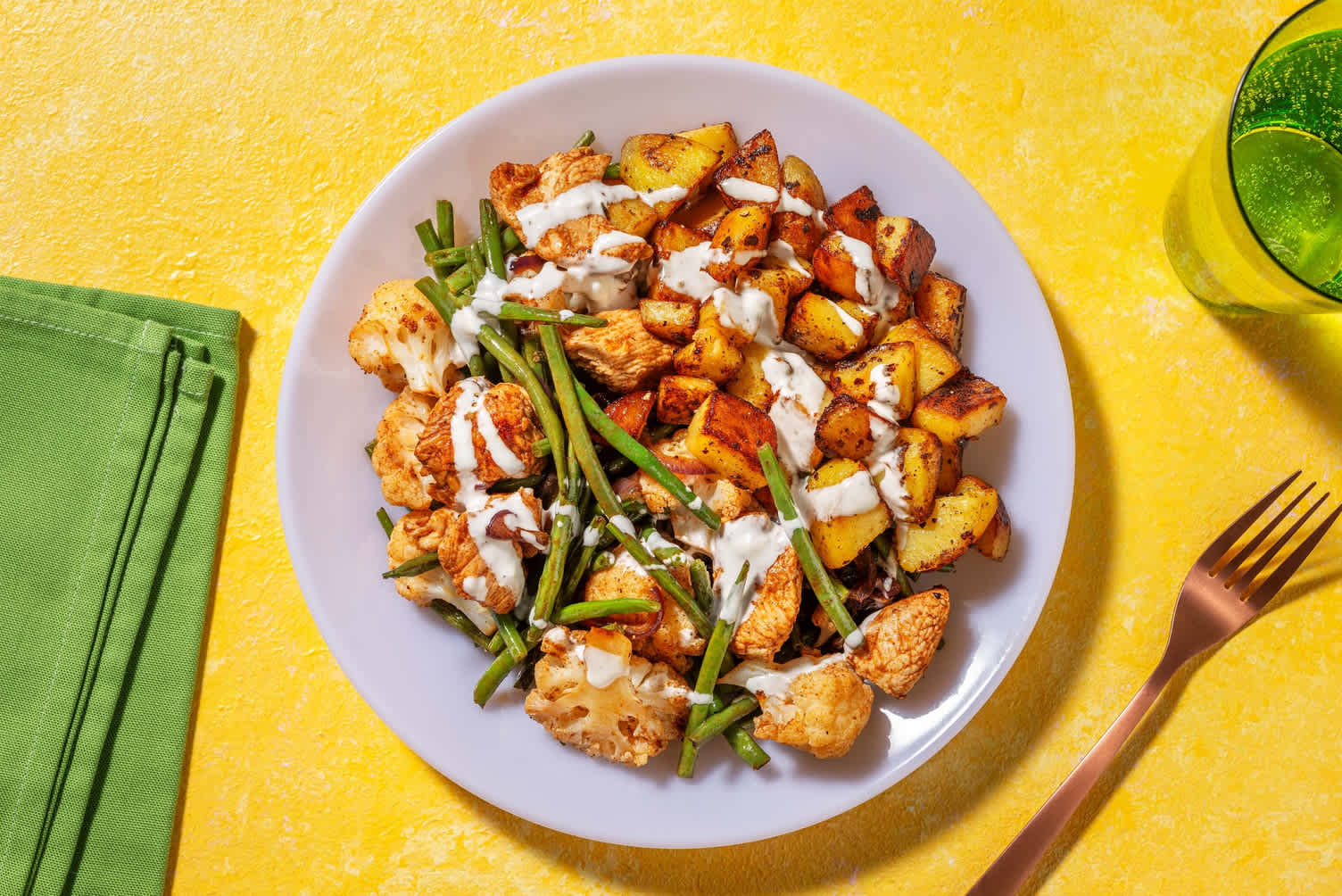 Dinde à la harissa et chou-fleur