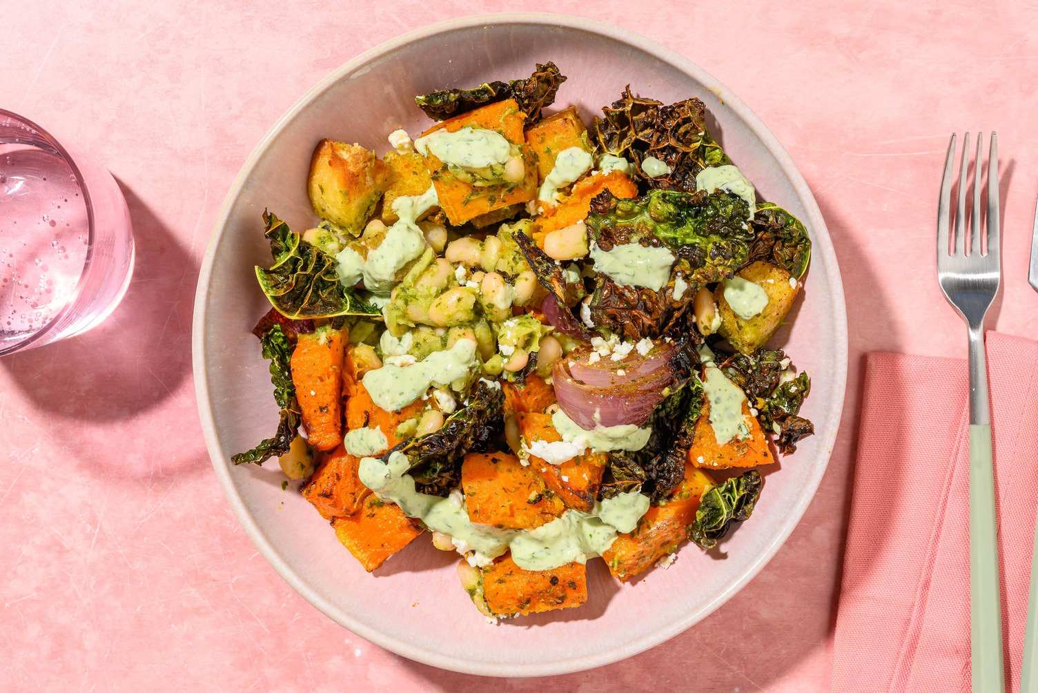 Warm Autumn Bacon, Butter Bean and Roasted Squash Salad