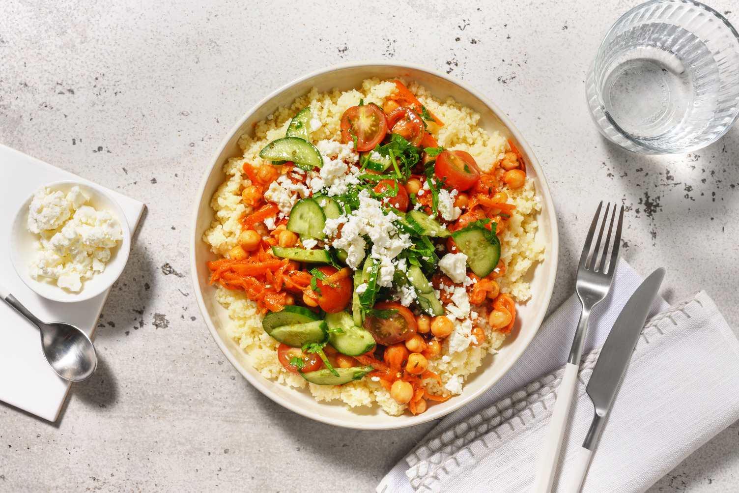 Easy As Chickpea Couscous & Greek Salad