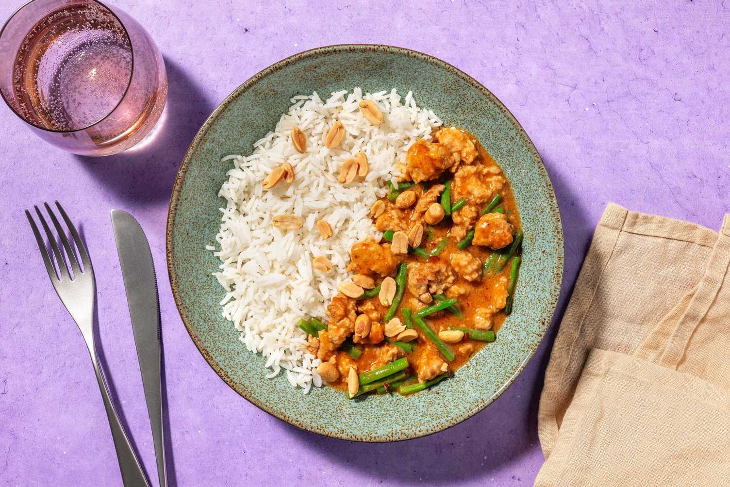 Super Quick Satay Beef Rice Bowl