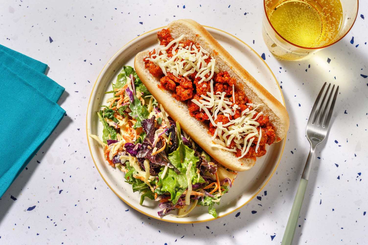 Mexican Style Spiced Beef Chilli in a Bun