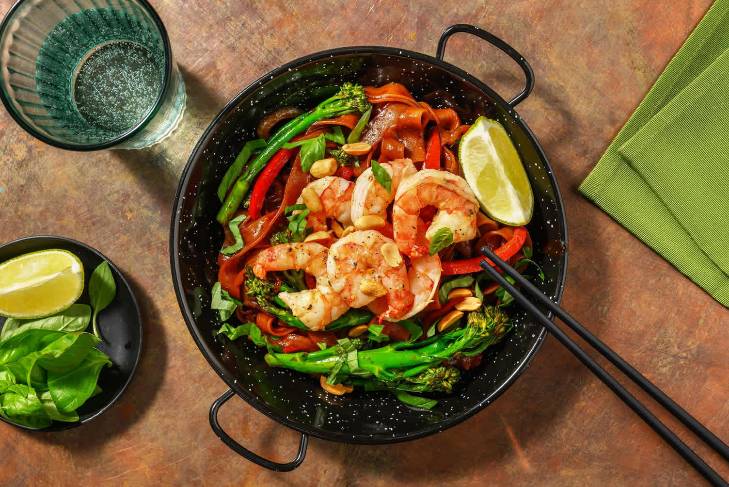 Jumbo Shrimp with Broccolini & Noodles
