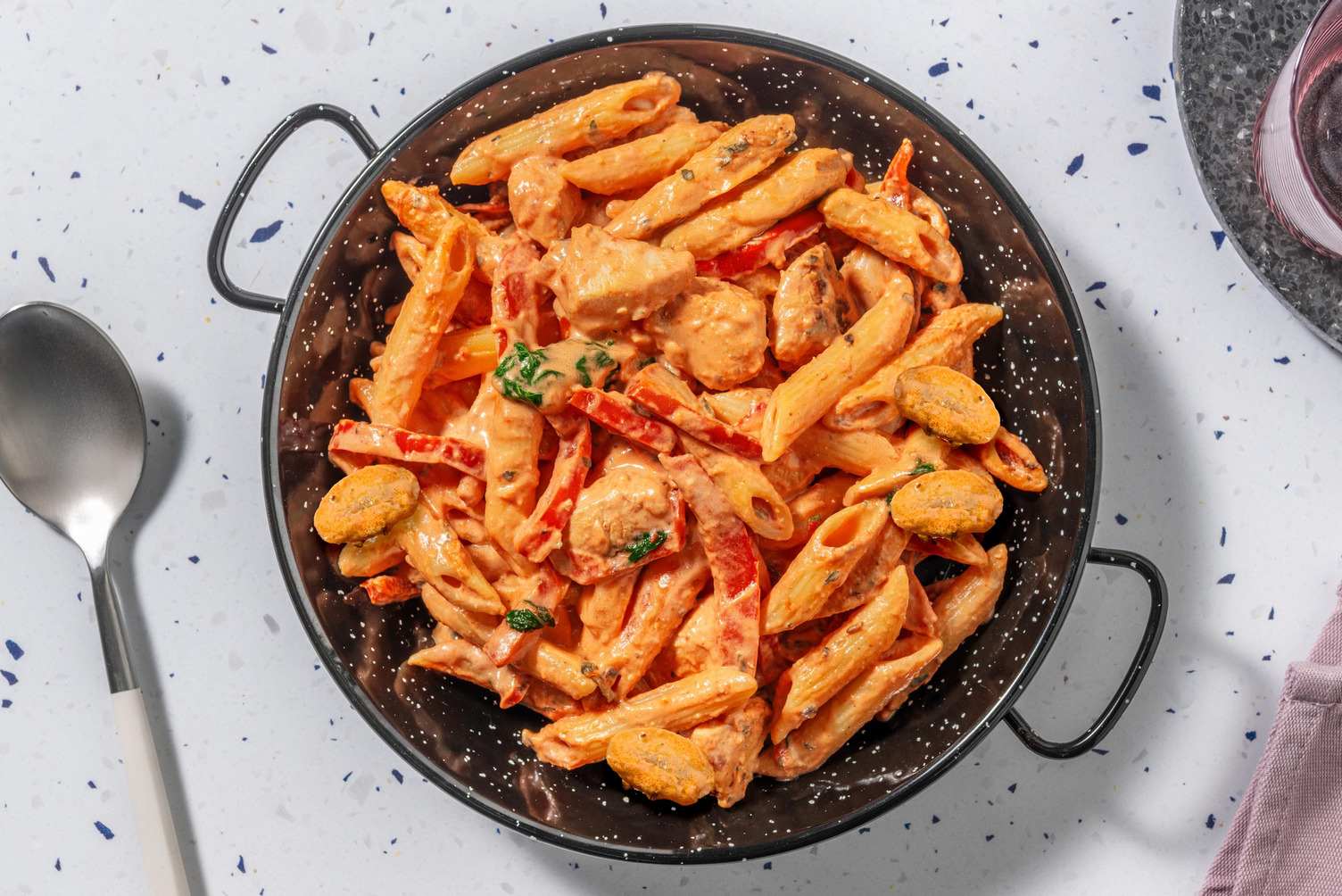 Herby Creamy Tomato Chicken Penne