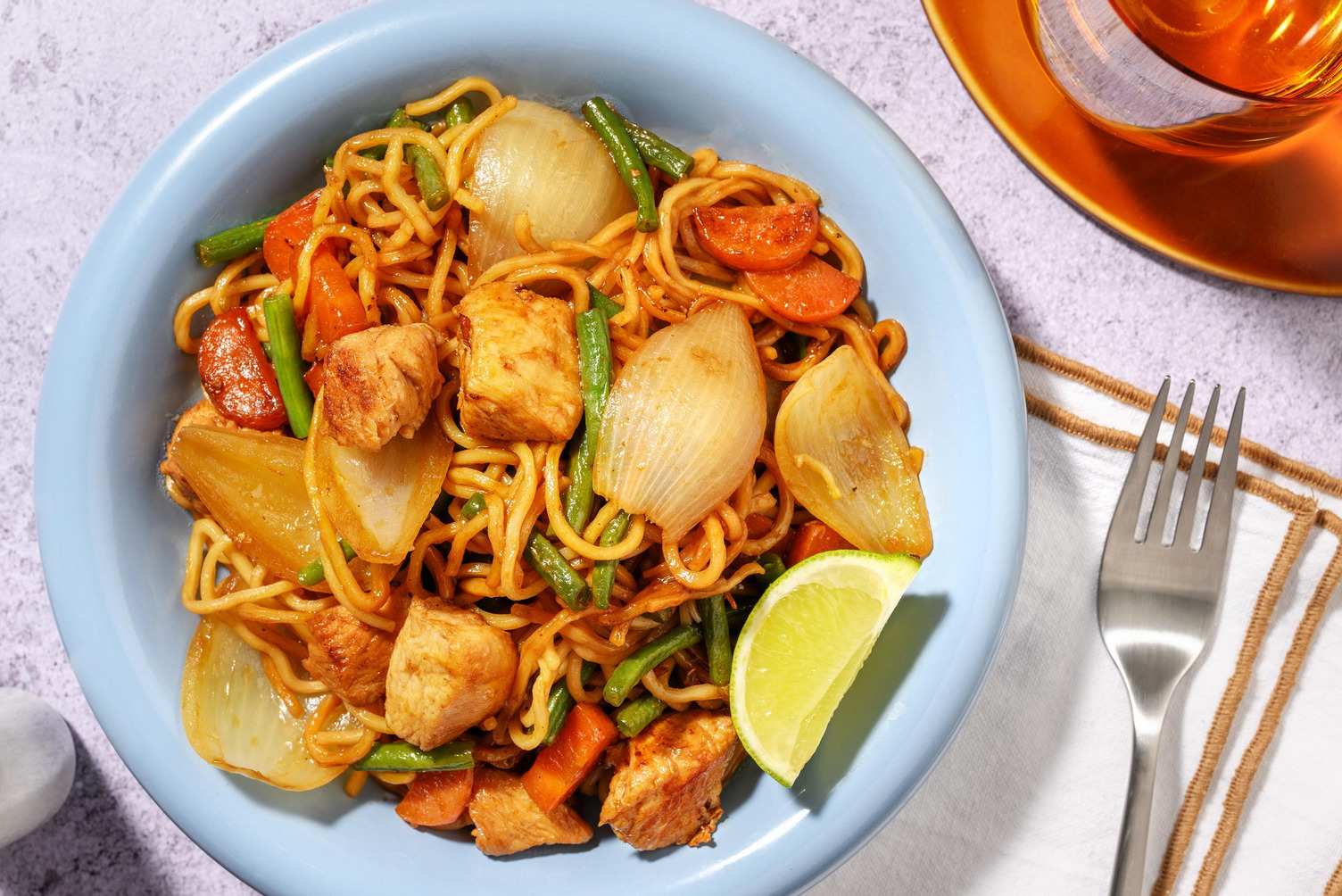 Sticky Chicken Noodle Stir-Fry