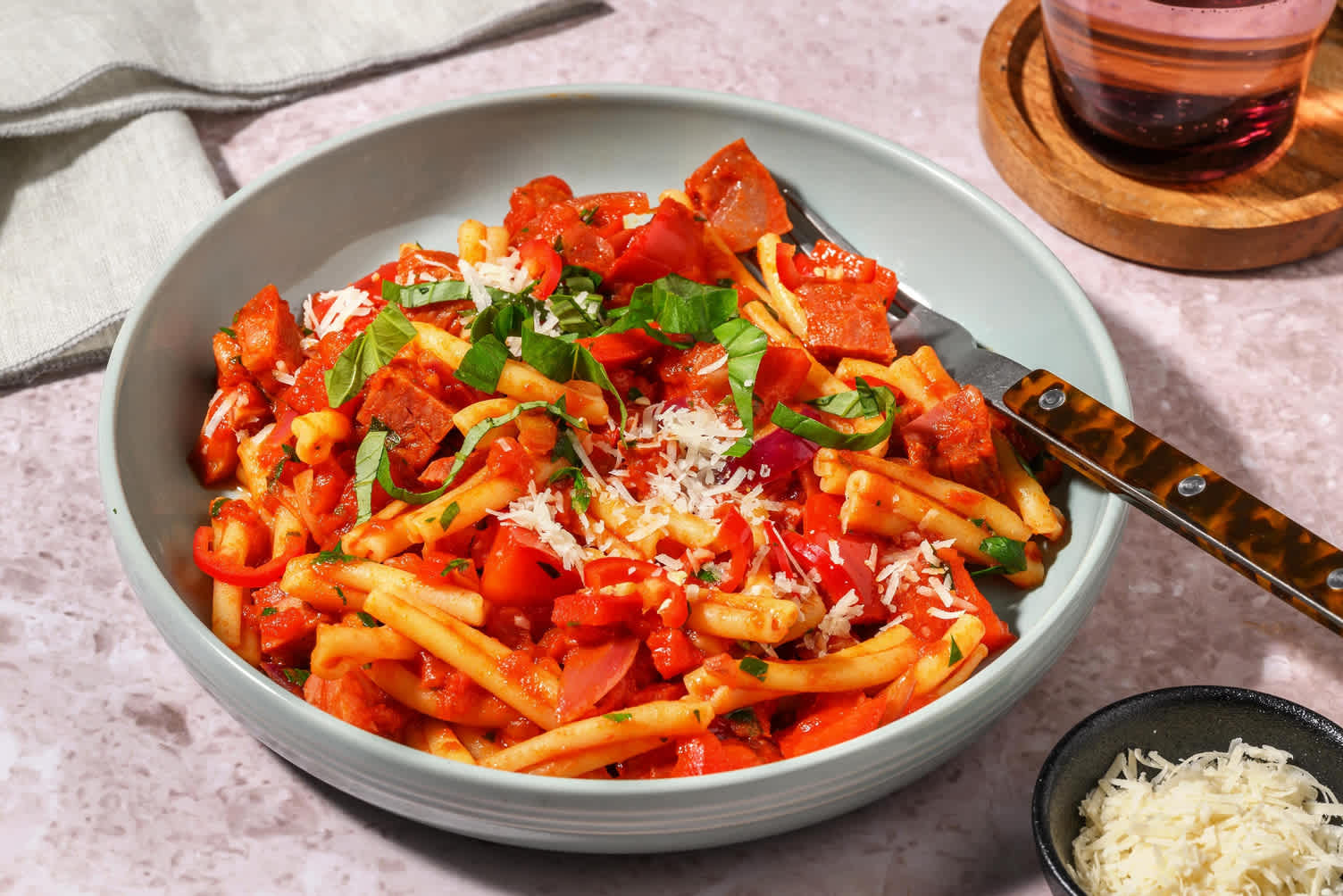 Feurige Strozzapreti Diavolo mit Chorizo 