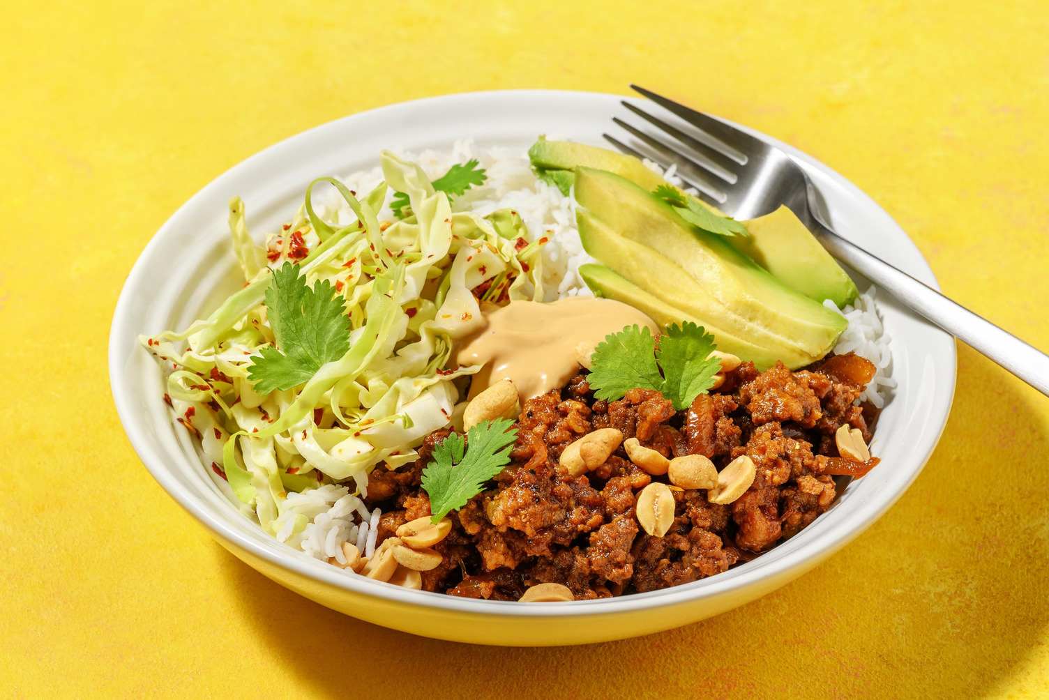 Rask koreansk BBQ-bowl med kjøttdeig