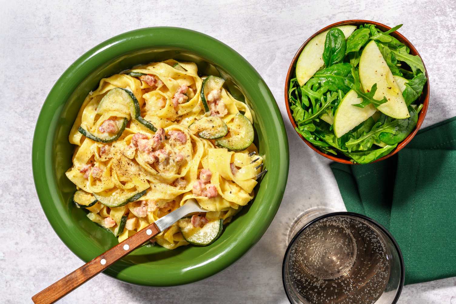 Creamy Mushroom & Bacon Fettuccine