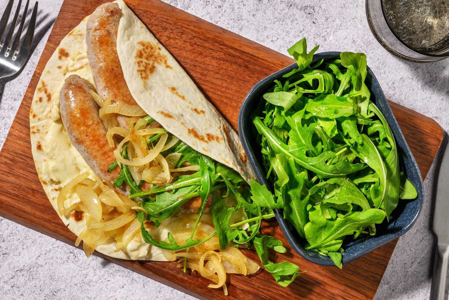 Piadina romagnola Igp salsiccia e stracchino