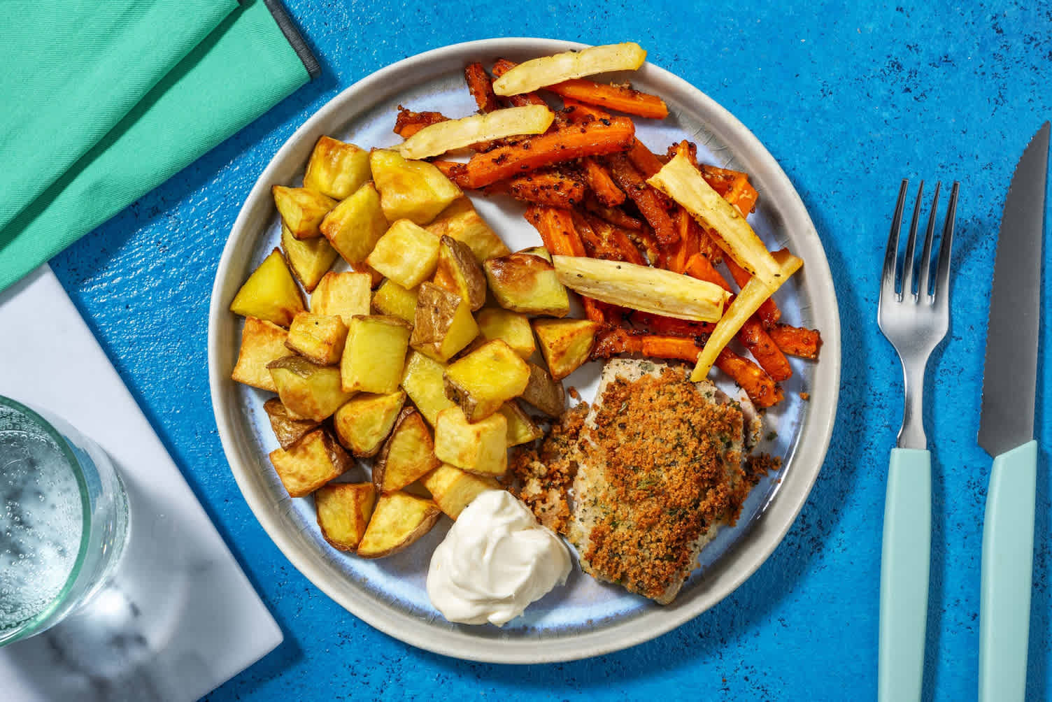 Cheesy Crusted Sea Bass