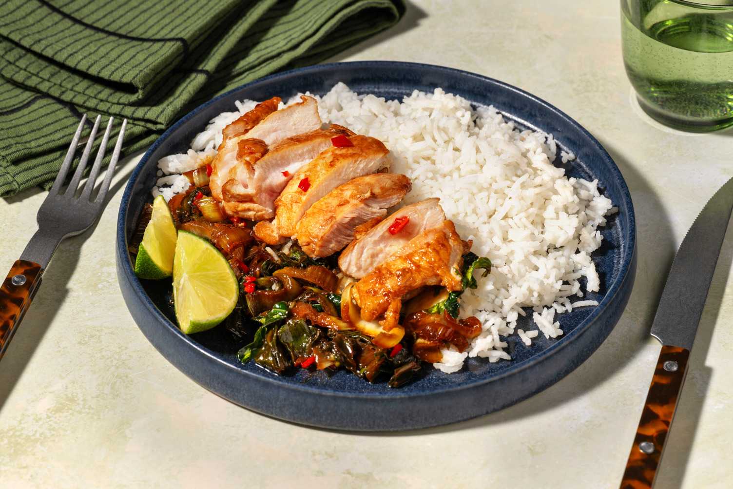 Pollo stile Thai all'aroma di zenzero e lime