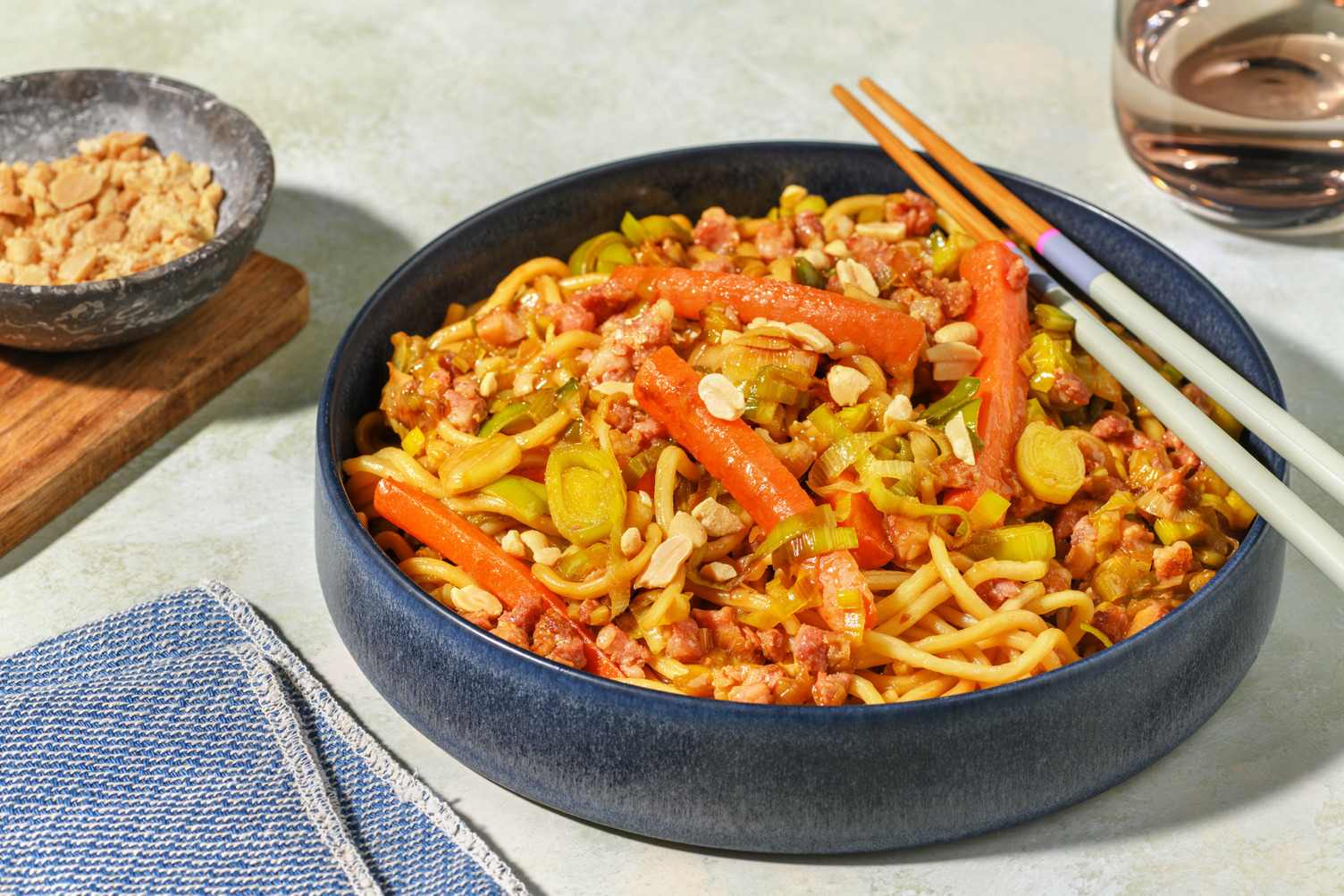 Lo mein - udon ai porri e pancetta