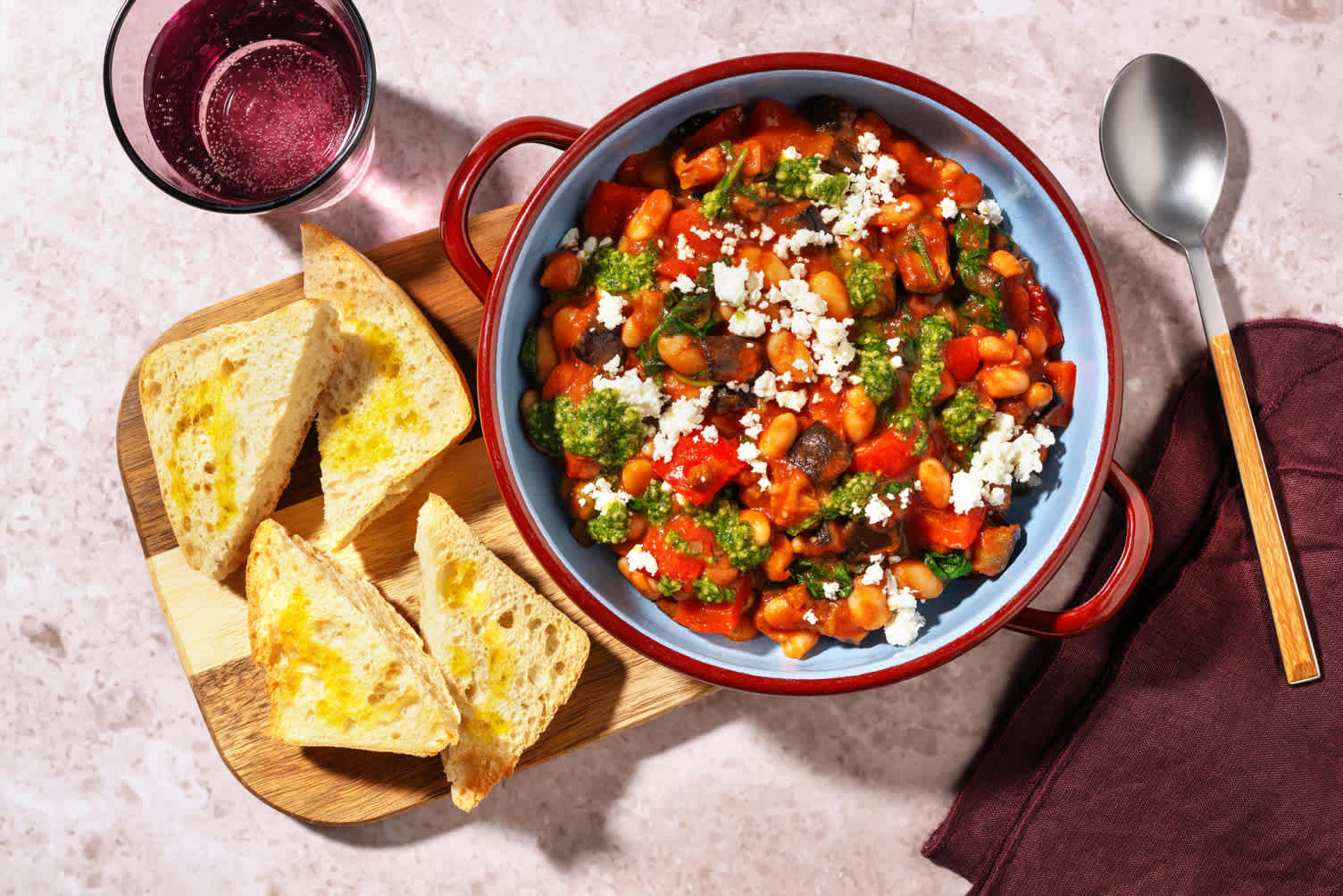 Ratatouille Style Aubergine, Pepper & Butter Beans