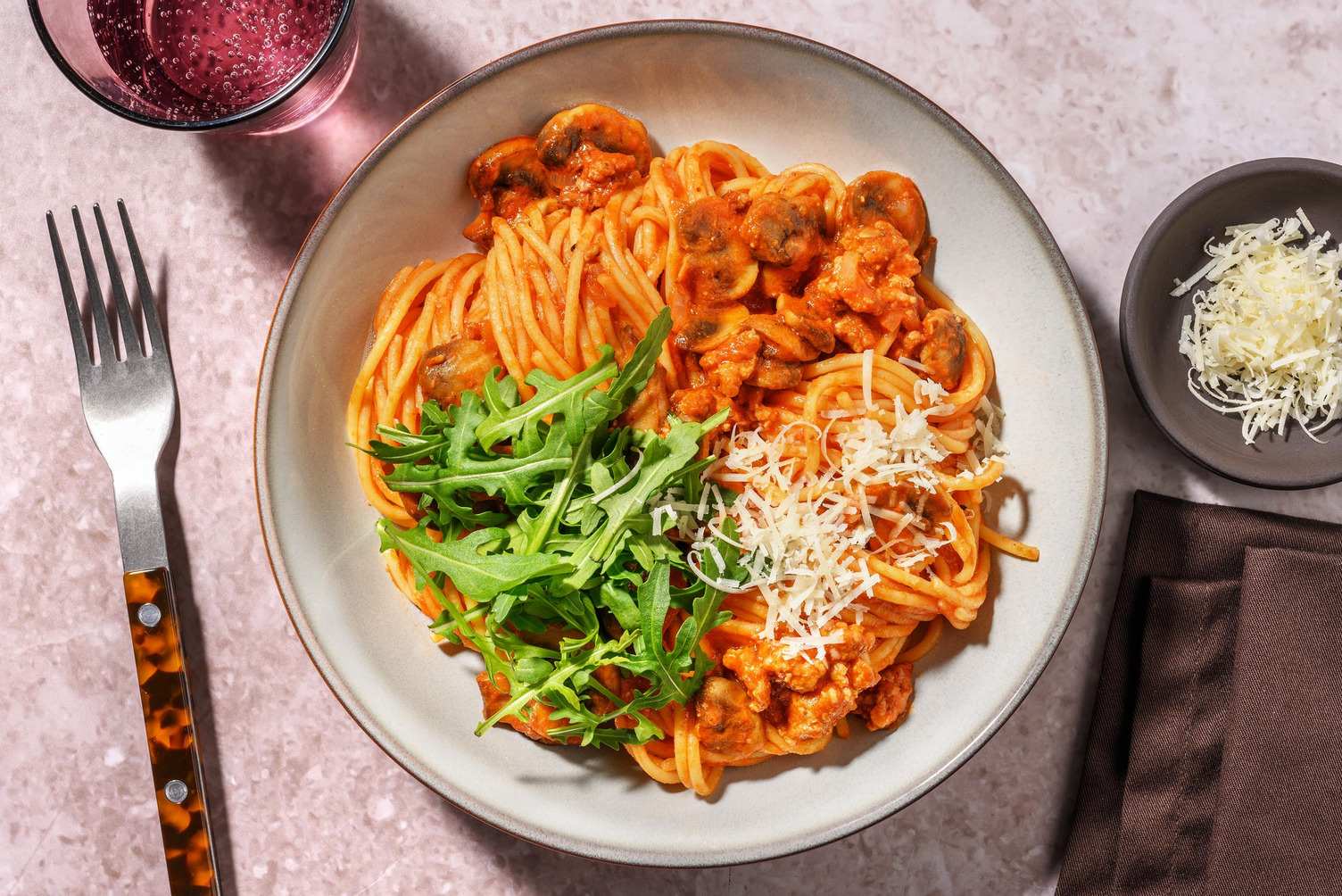 Herby Sausage Spaghetti Bolognese