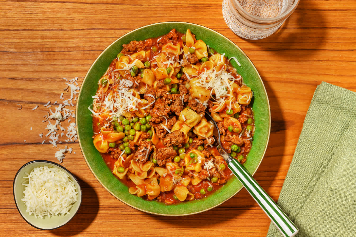 Mince and Stuffed Pasta Stew