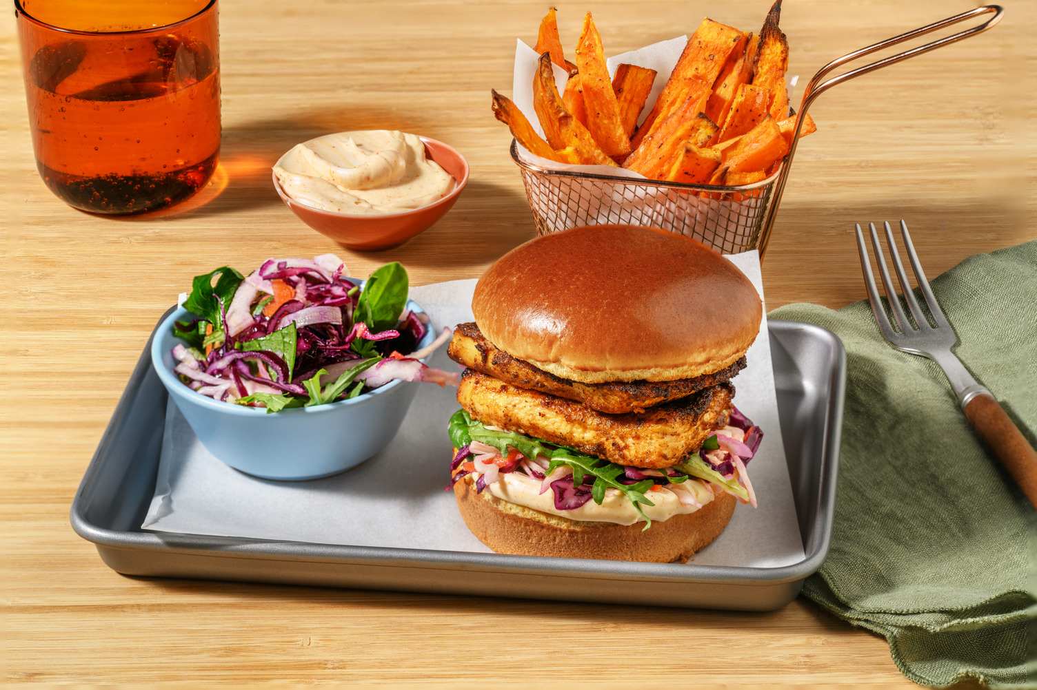 American Chicken & Slaw Burger