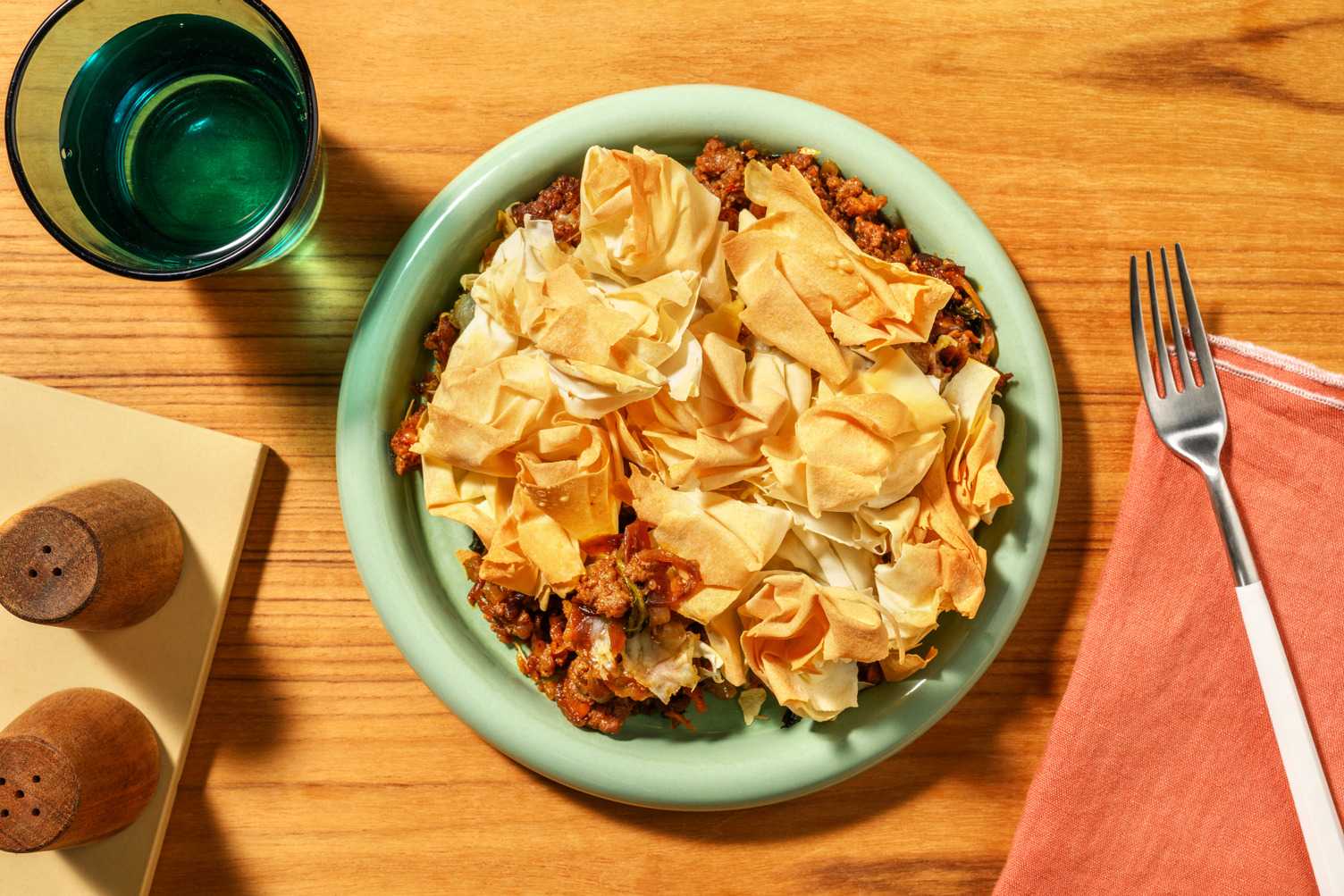 Smokey Beef & Caramelised Onion Filo Pie