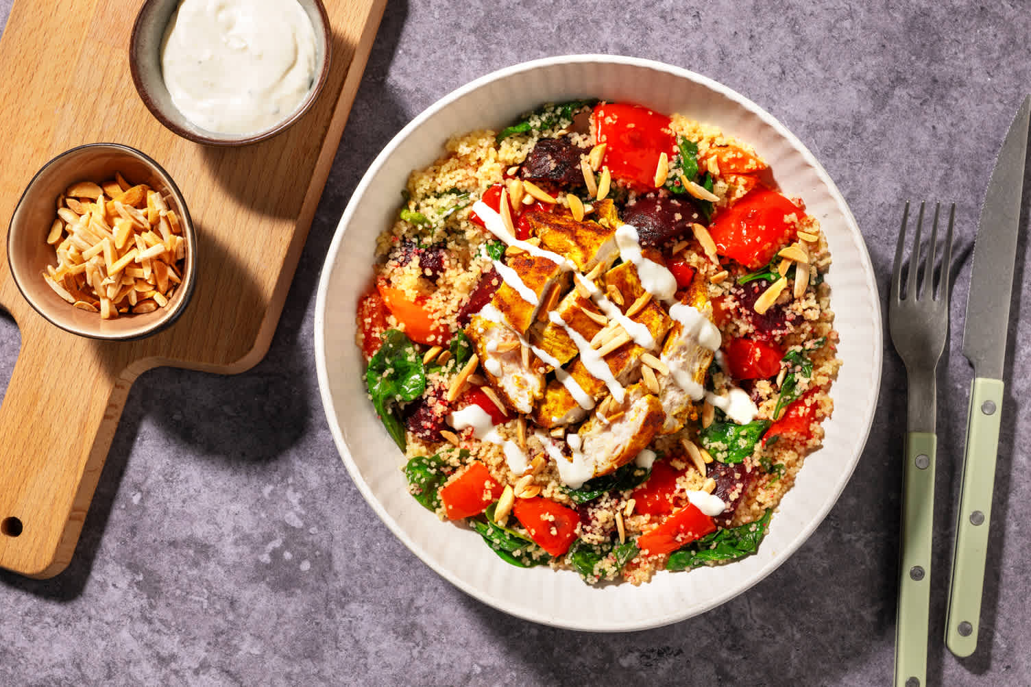 Chermoula Chicken & Veggie Couscous