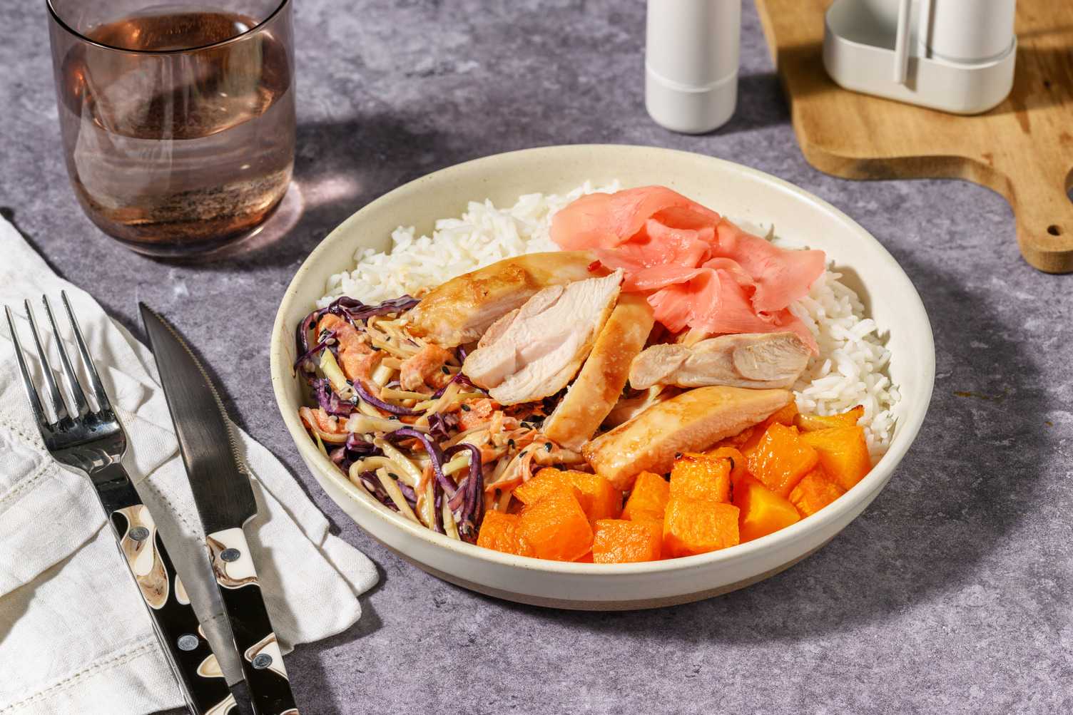 Grilled Chicken Poke Rice Bowl
