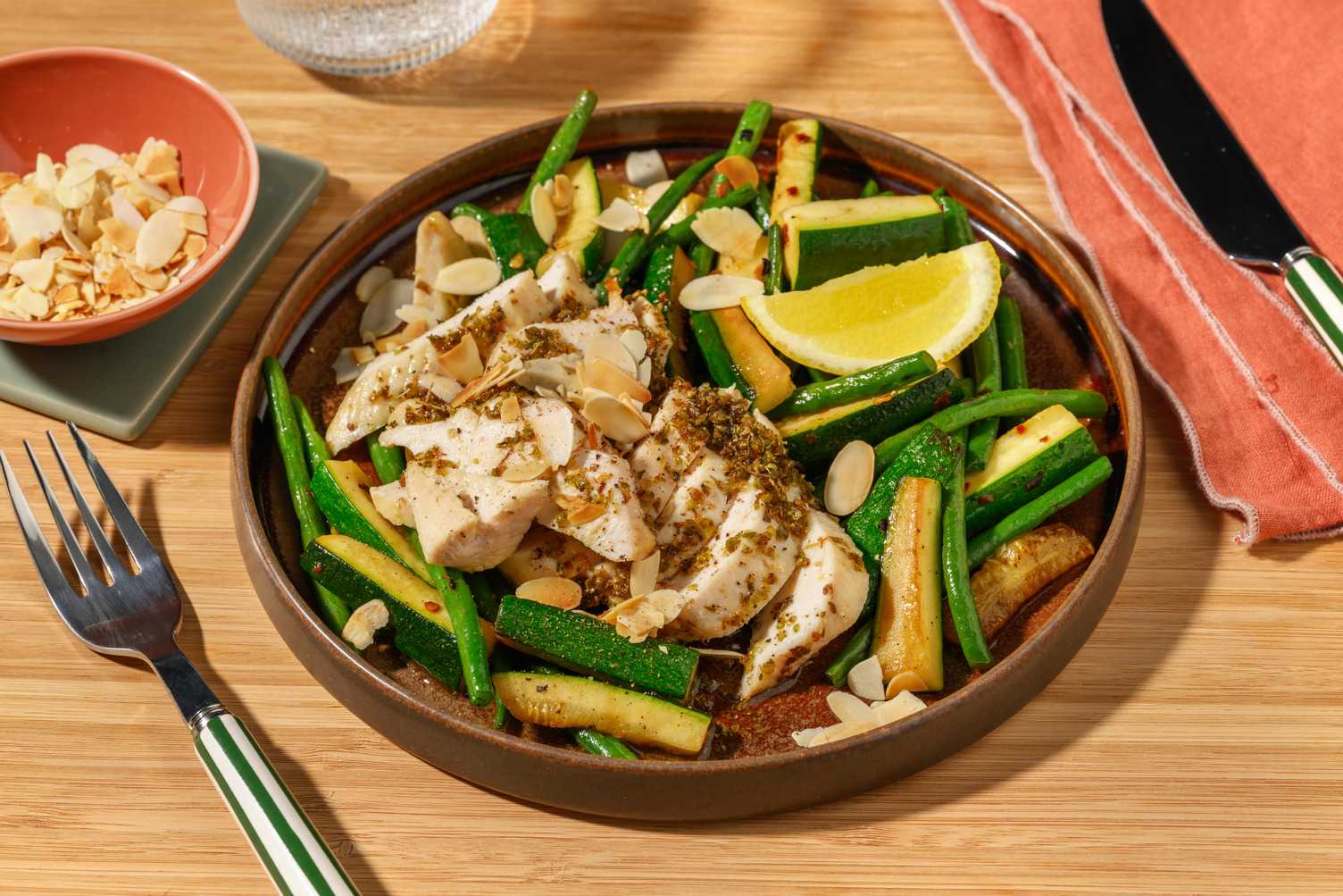 Herby Chicken & Chilli-Garlic Greens