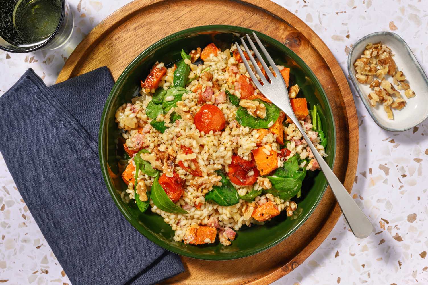 Garlicky Bacon & Sweet Potato Risotto