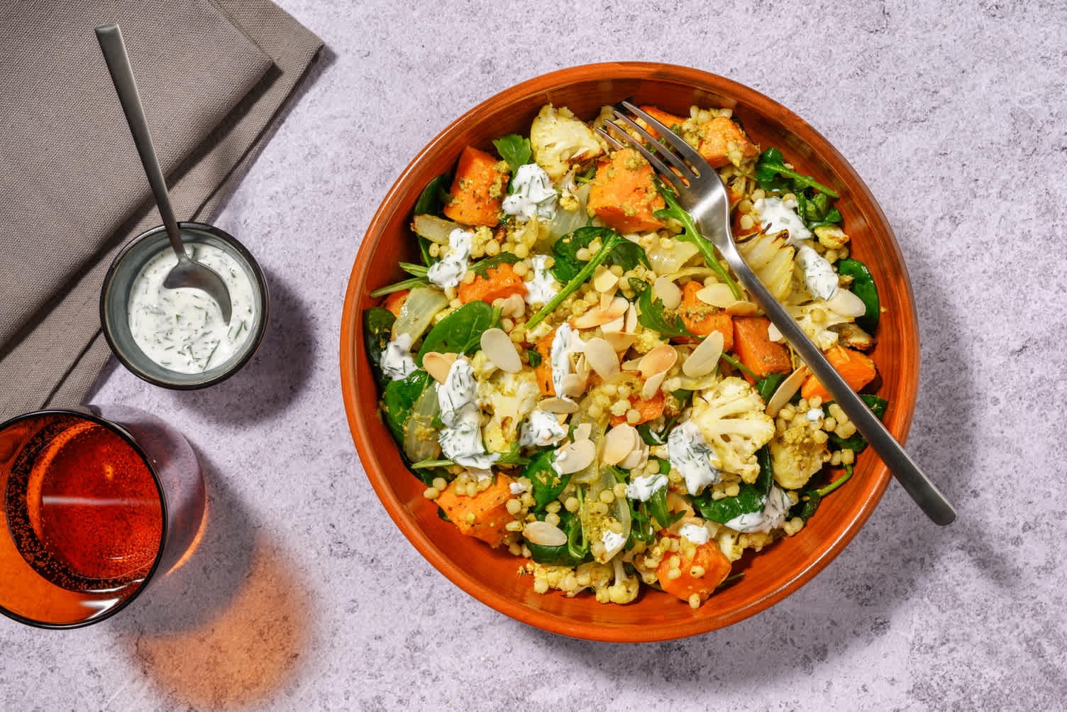 Roast Cauliflower & Pearl Couscous Bowl