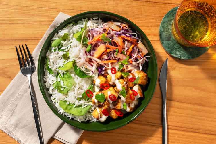 Caribbean Tofu & Creamy Coconut Sauce