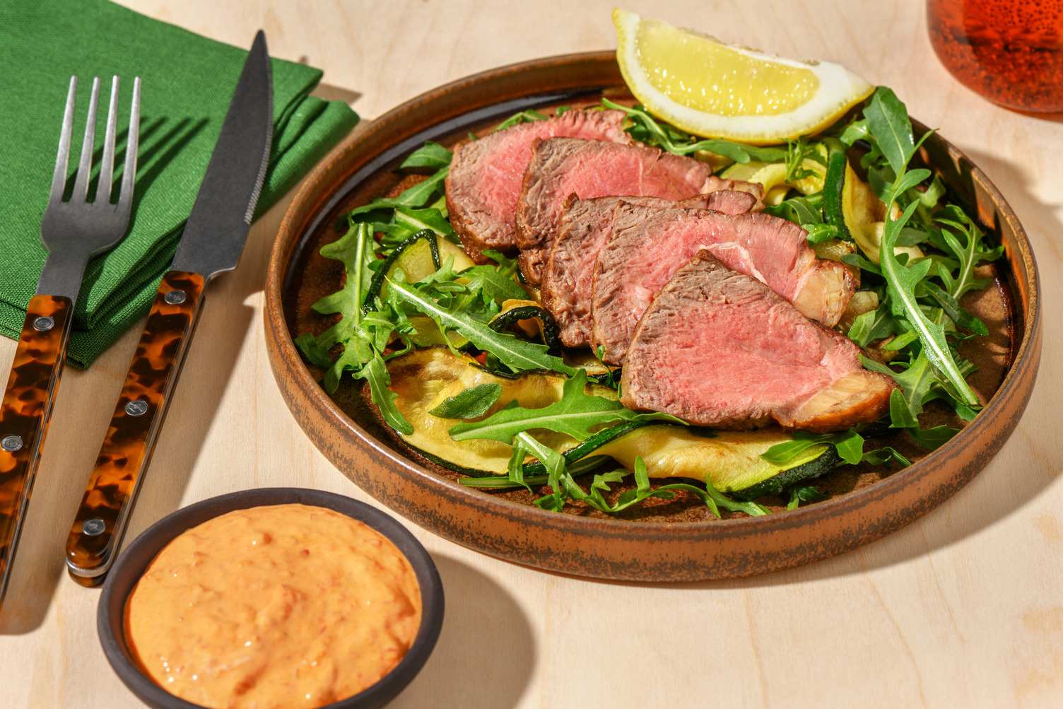 Seared Beef Rump & Charred Courgette Salad