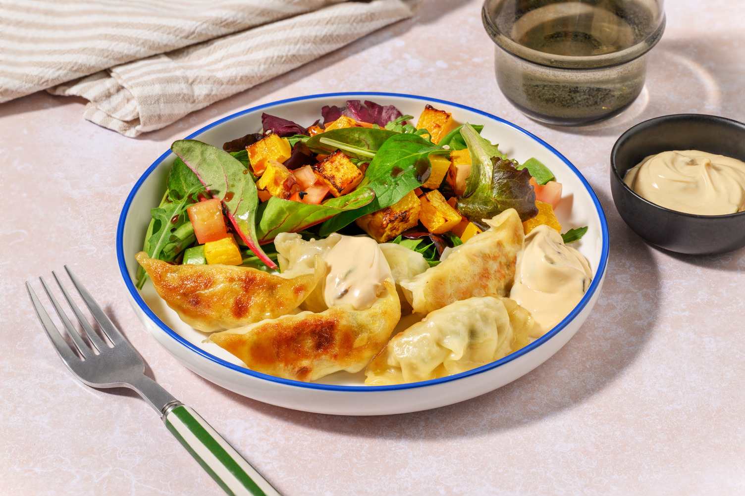 Veggie Gyoza & Plant-Based Mayo