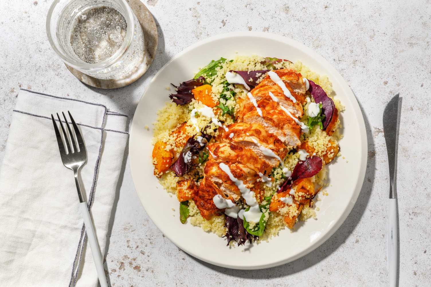 Rustic Hasselback & Capsicum Relish Chicken