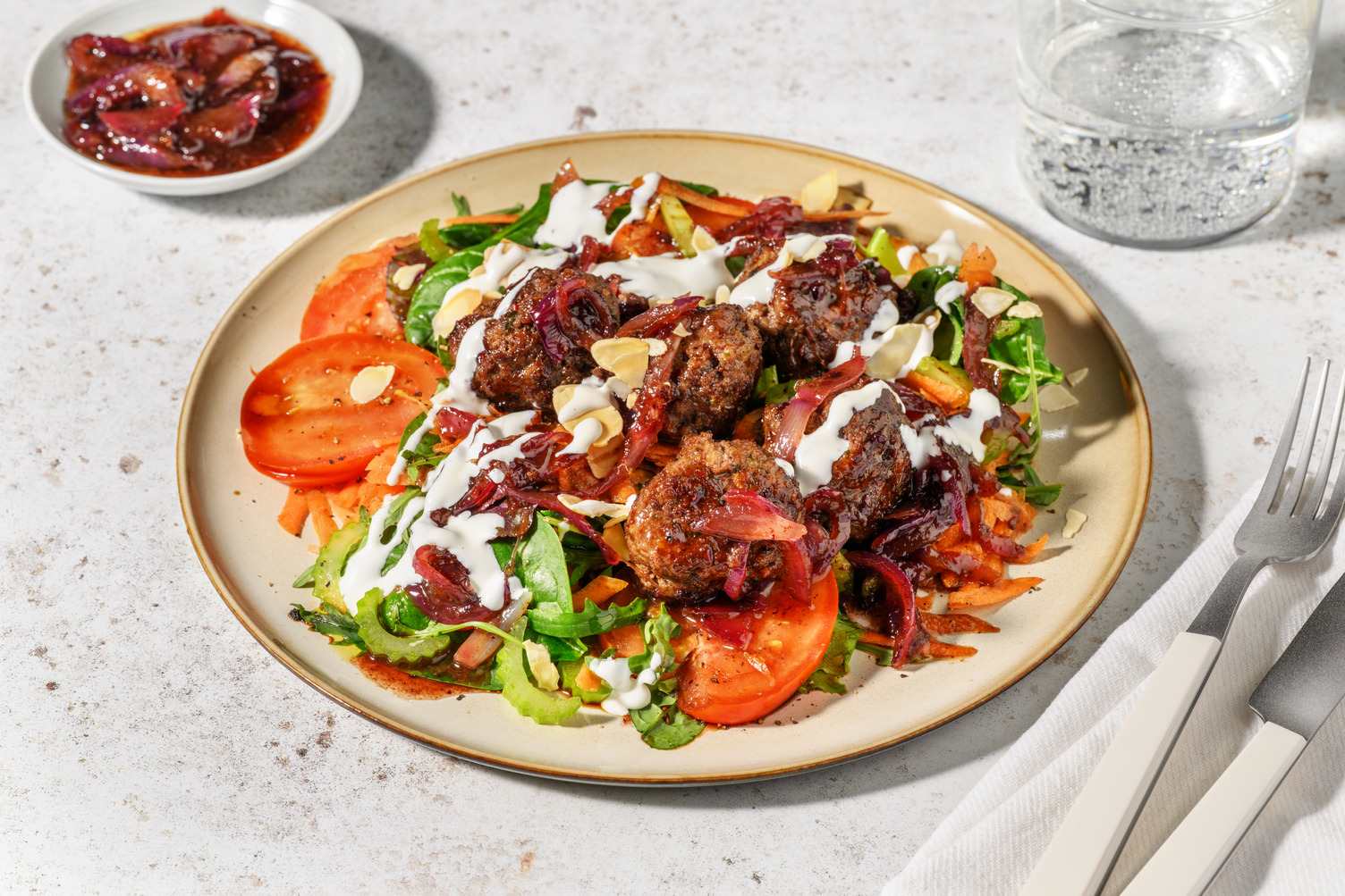 Lamb Meatballs & Cucumber Salad