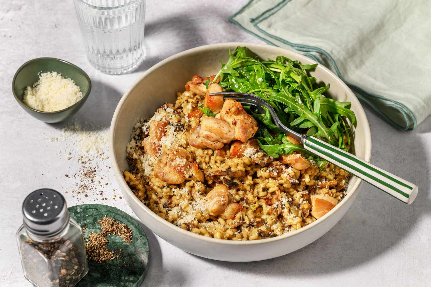 Chicken & Mushroom Baked Risotto