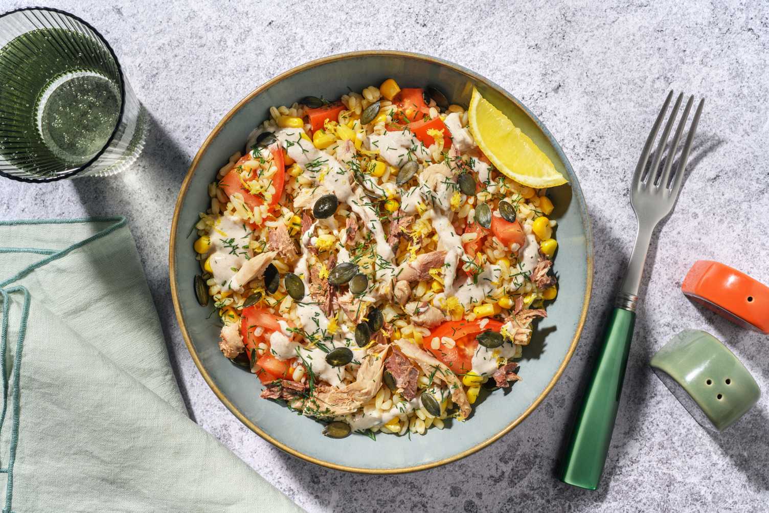 Orzo 'tonnato' in salsa allo sgombro