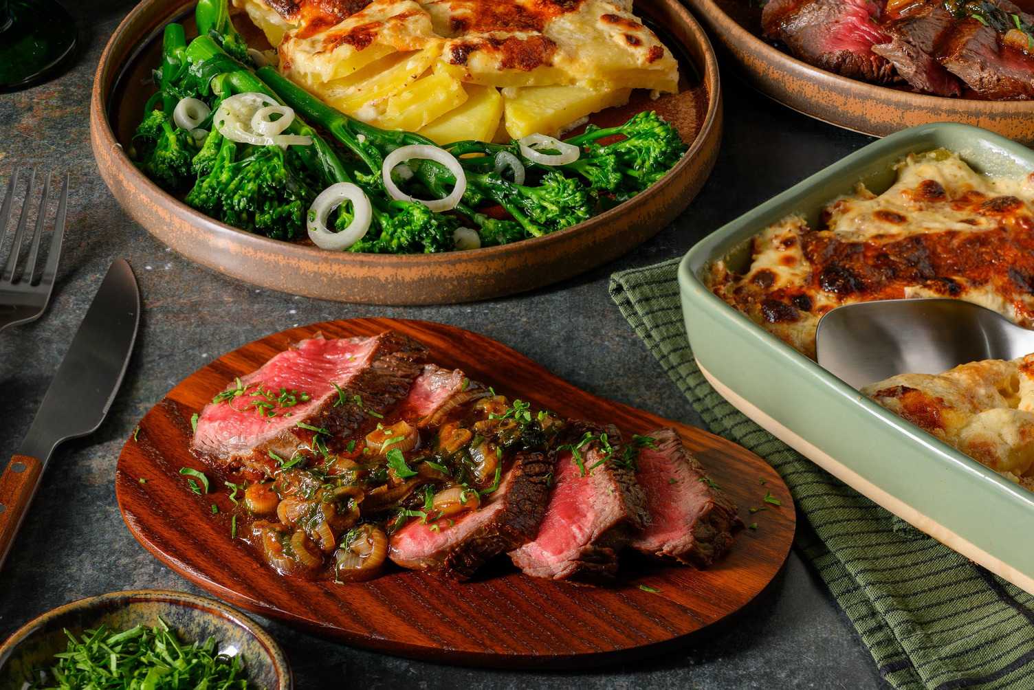 Rindshuftsteak mit Kartoffelgratin