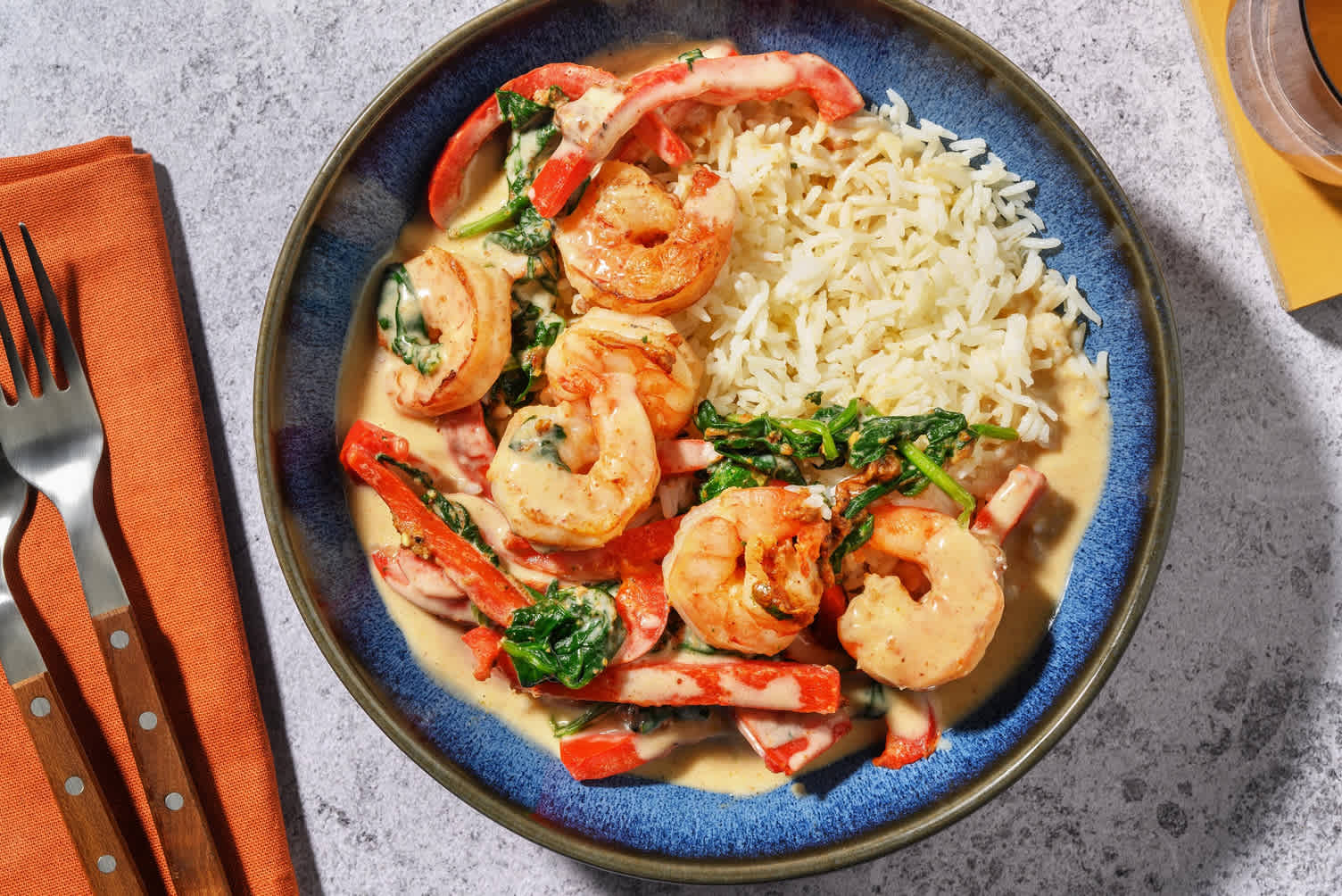 West African Inspired King Prawns and Rice