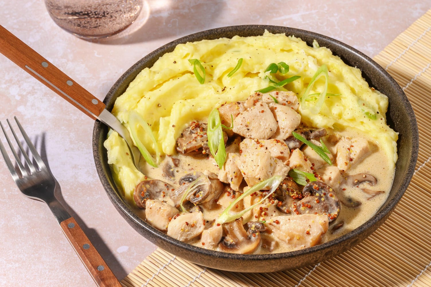 Creamy Mustard Chicken and Mushrooms 