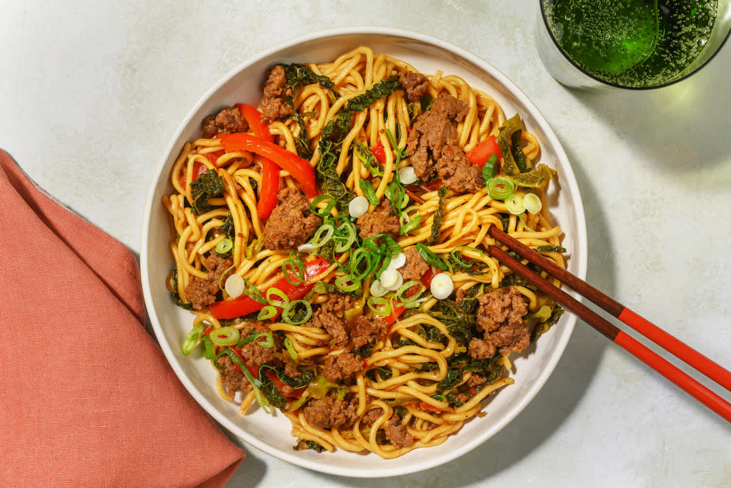 Cumin Spiced Teriyaki Lamb Noodles