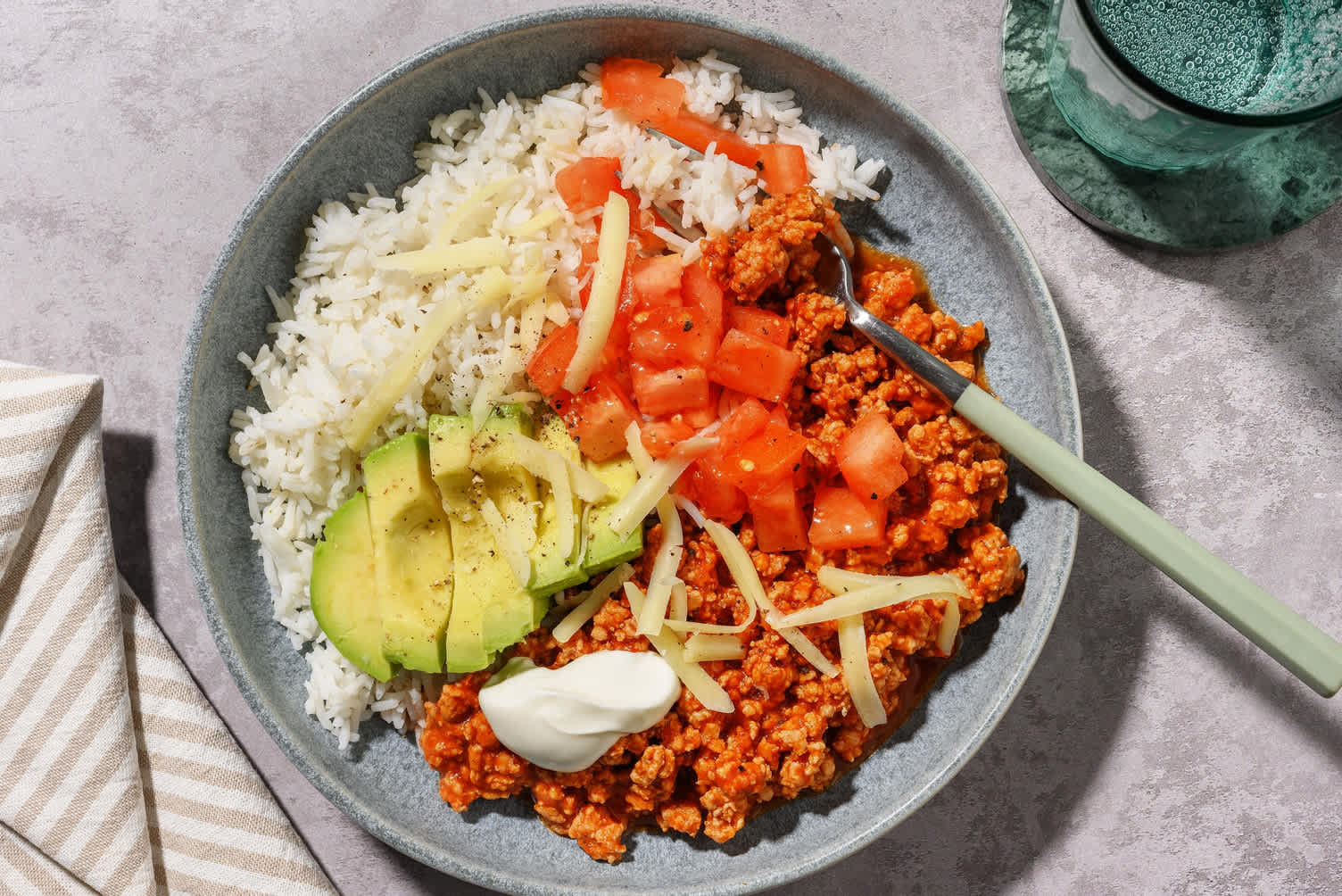 Easy Pork Chilli Burrito Bowl