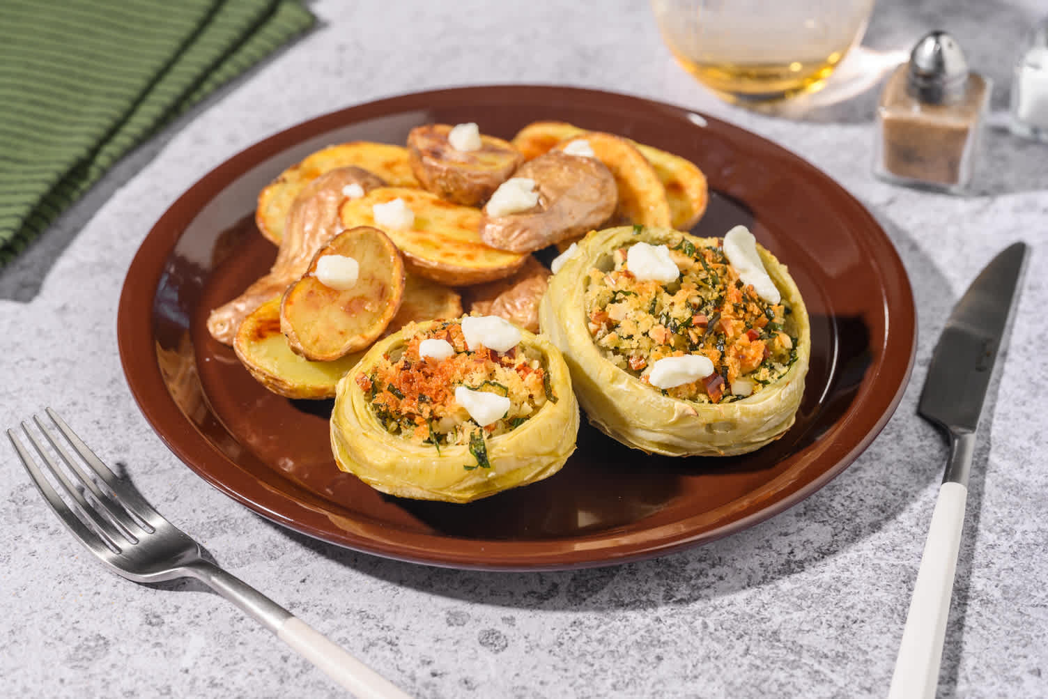 Cuori di carciofo gratinati alle mandorle