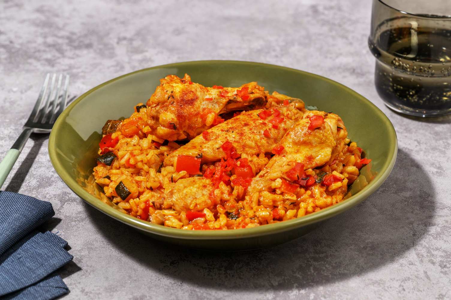 Riso e ali di pollo alla maniera basca