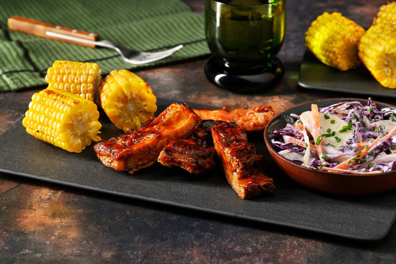 Costine di maiale BBQ all'americana 