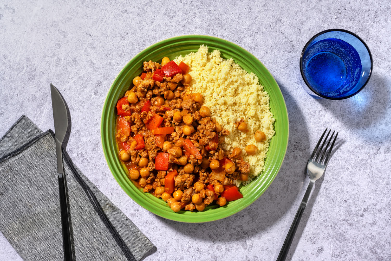 Ternera y garbanzos guisados al estilo marroquí