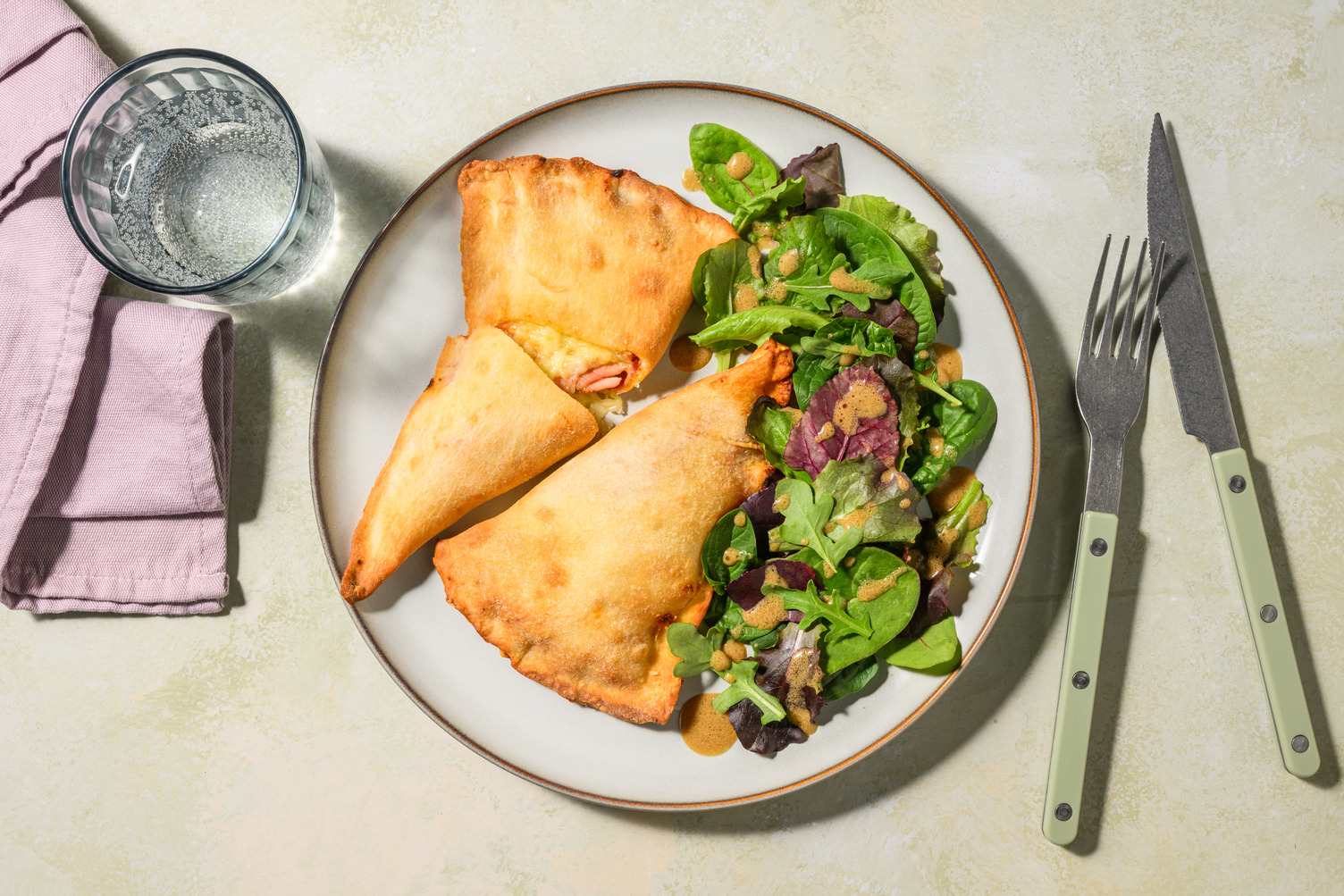 Chaussons mozza & jambon façon panzerotti