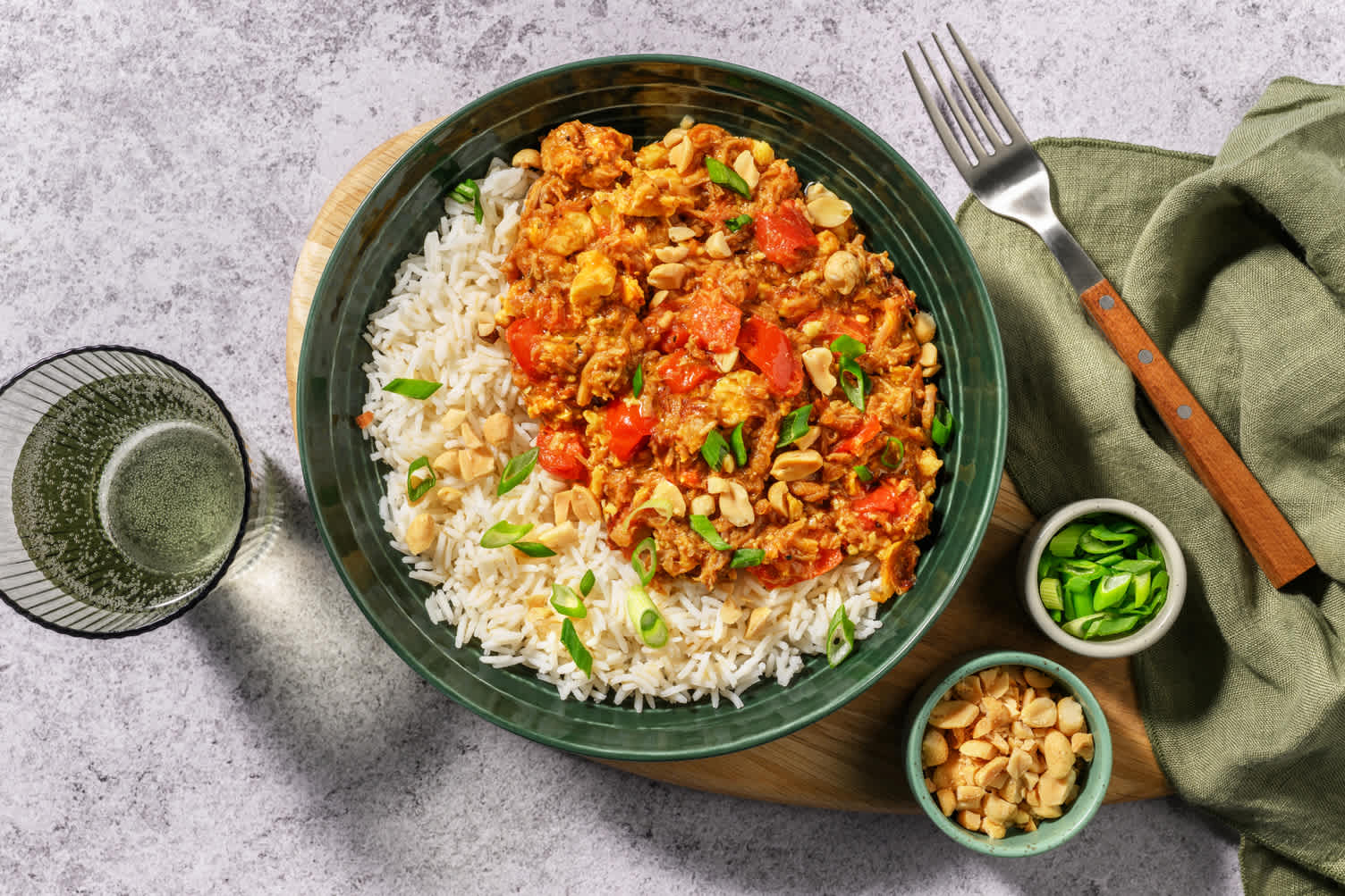 Porc sauté & tomates à la chinoise